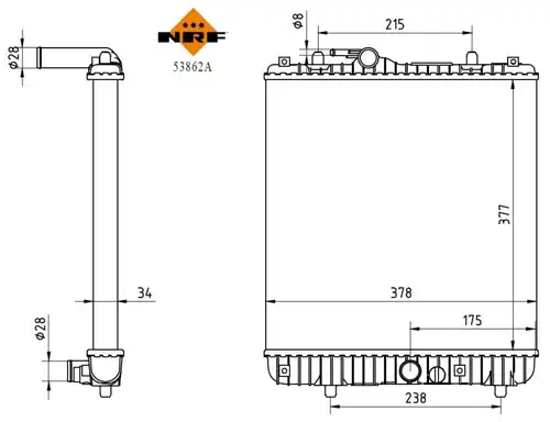 воден радиатор NRF 53862A