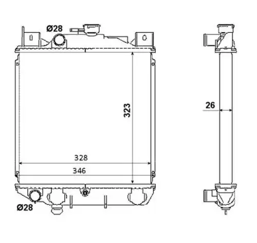 воден радиатор NRF 53881