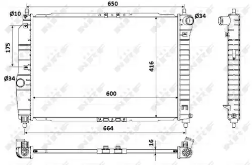 воден радиатор NRF 53902