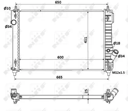 воден радиатор NRF 53903