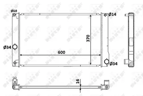 воден радиатор NRF 53926