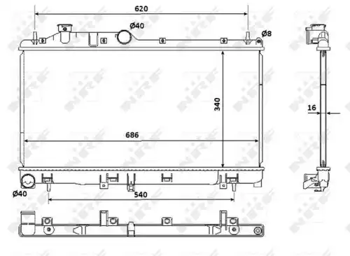 воден радиатор NRF 53929