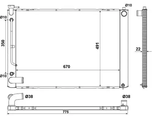 воден радиатор NRF 53974