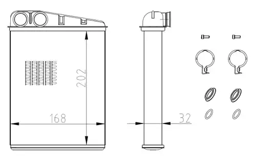 топлообменник, отопление на вътрешното пространство NRF 54410