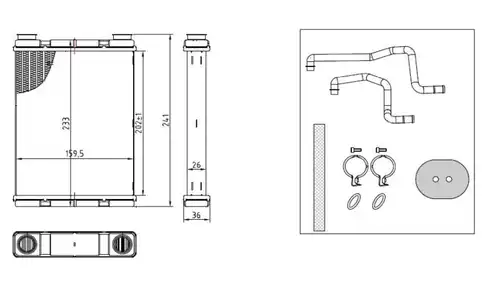 топлообменник, отопление на вътрешното пространство NRF 54429