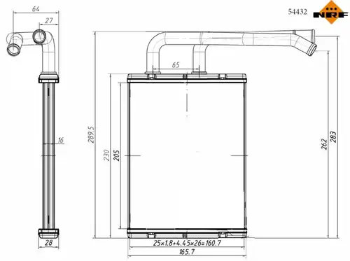 топлообменник, отопление на вътрешното пространство NRF 54432