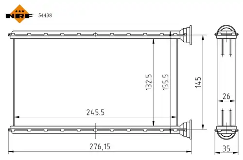 топлообменник, отопление на вътрешното пространство NRF 54438