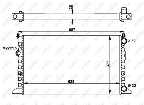 воден радиатор NRF 54657