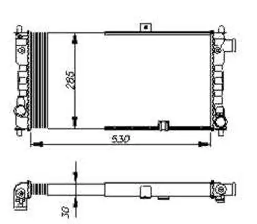 воден радиатор NRF 54704