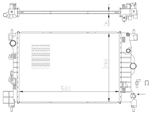 воден радиатор NRF 550003