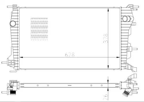 воден радиатор NRF 550004