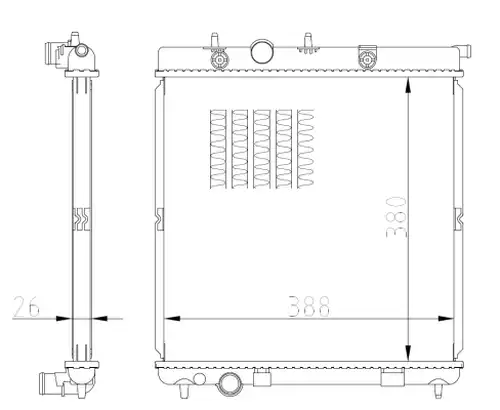 воден радиатор NRF 550016