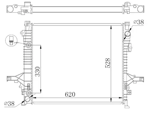 воден радиатор NRF 550019