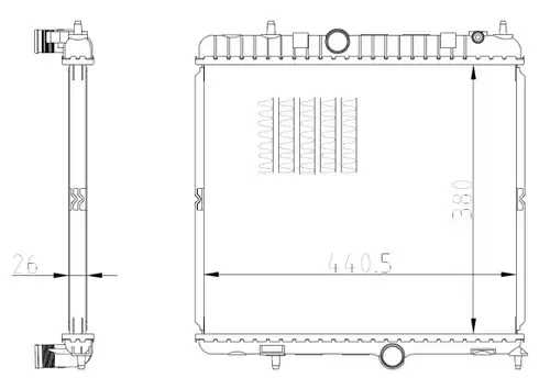 воден радиатор NRF 550021