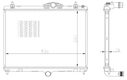 воден радиатор NRF 550027