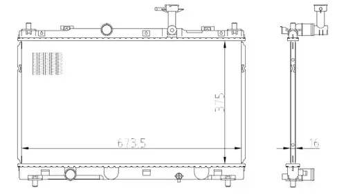 воден радиатор NRF 550031