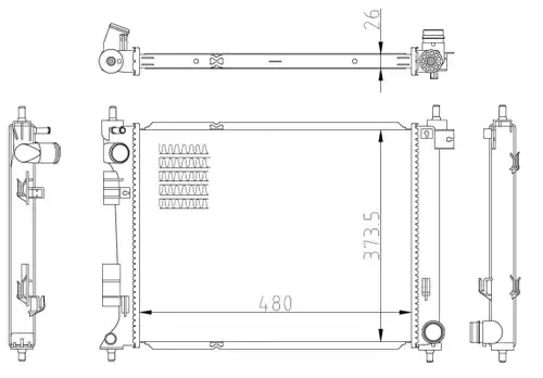 воден радиатор NRF 550033