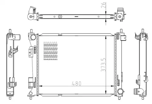 воден радиатор NRF 550039