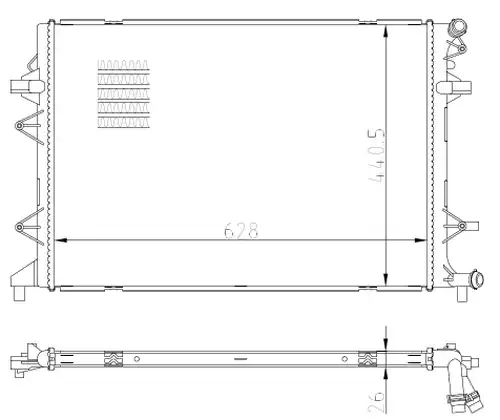 воден радиатор NRF 550089