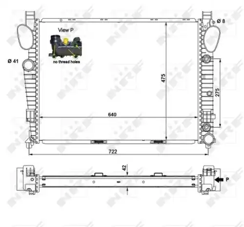 воден радиатор NRF 55325