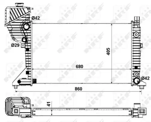 воден радиатор NRF 55349A