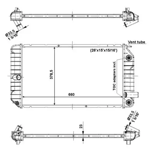 воден радиатор NRF 56007