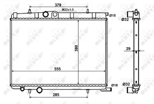 воден радиатор NRF 56021