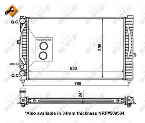 воден радиатор NRF 56127