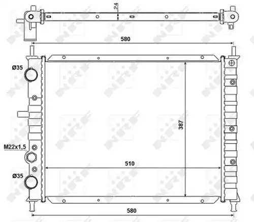 воден радиатор NRF 58013