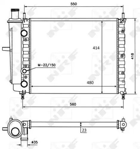 воден радиатор NRF 58016