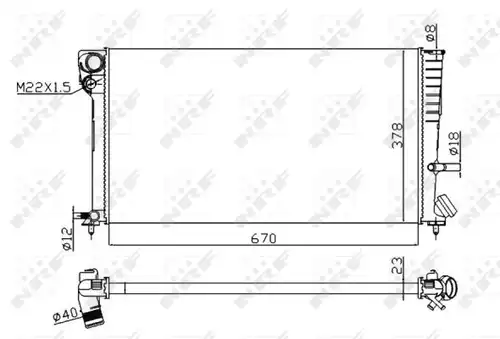 воден радиатор NRF 58101A