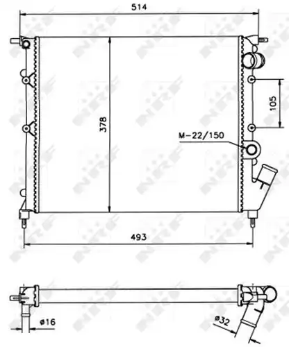 воден радиатор NRF 58105