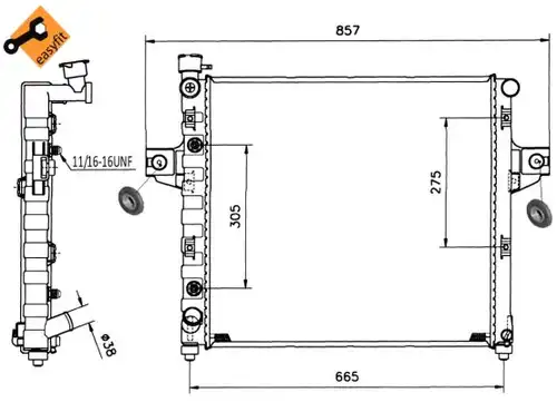 воден радиатор NRF 58112