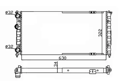 воден радиатор NRF 58135