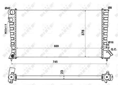 воден радиатор NRF 58189A