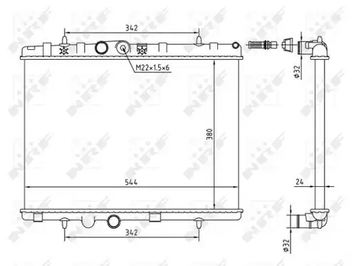 воден радиатор NRF 58226A