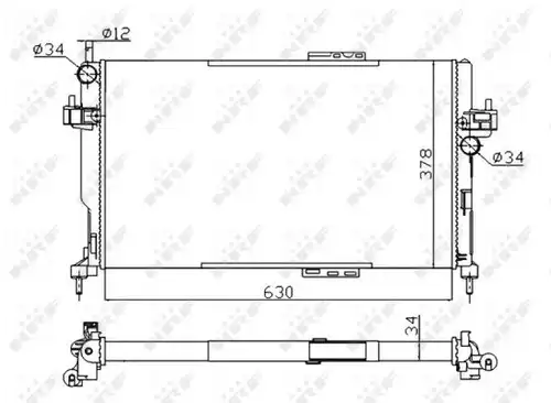 воден радиатор NRF 58282A