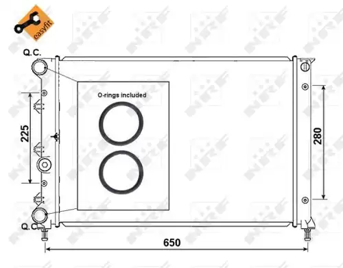 воден радиатор NRF 58305