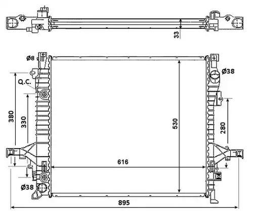 воден радиатор NRF 58356