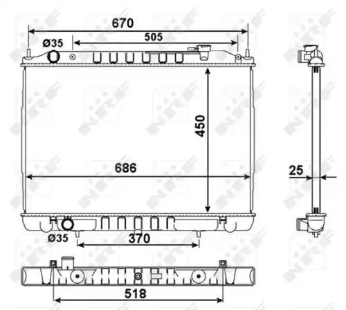 воден радиатор NRF 58418