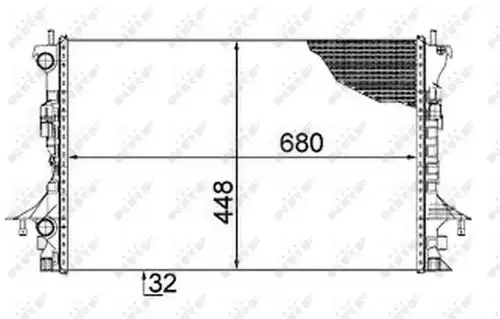 воден радиатор NRF 58479