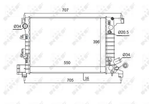 воден радиатор NRF 58504