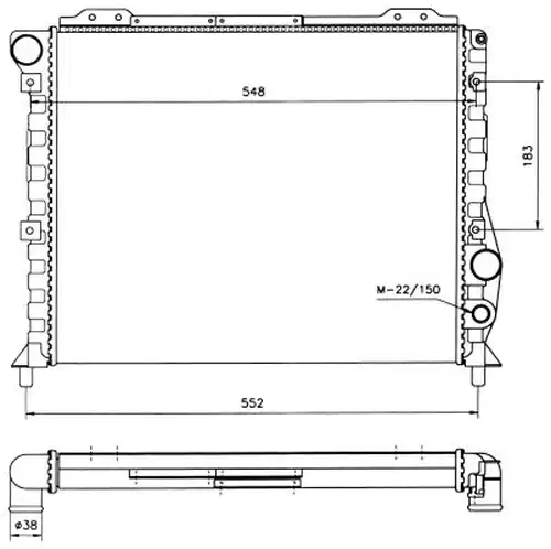 воден радиатор NRF 58743