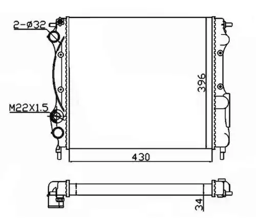 воден радиатор NRF 58934A