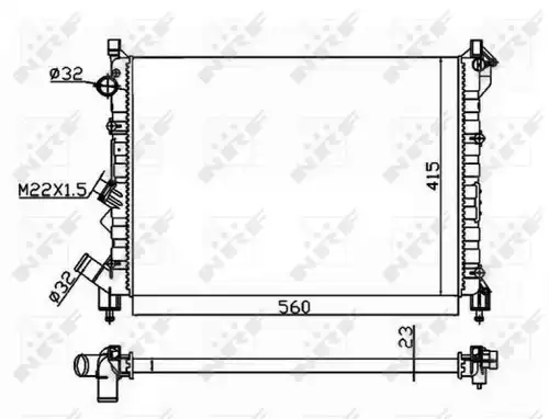 воден радиатор NRF 58943A