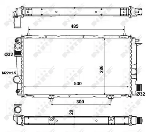 воден радиатор NRF 58957A