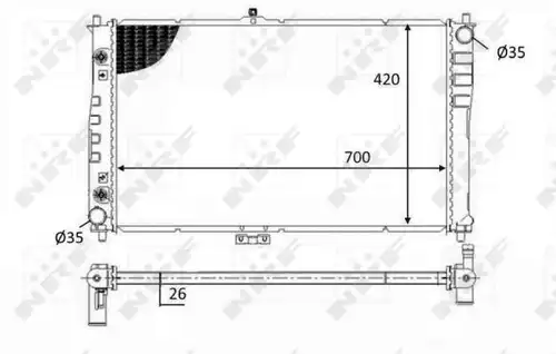 воден радиатор NRF 59019