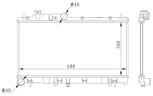 воден радиатор NRF 59116