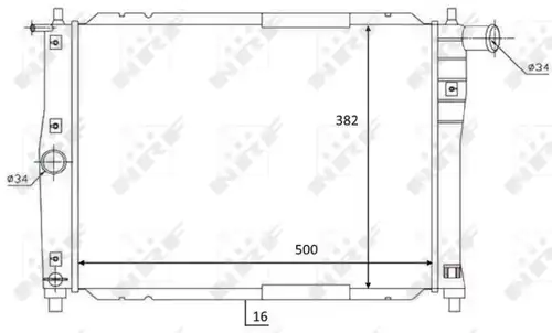 воден радиатор NRF 59122