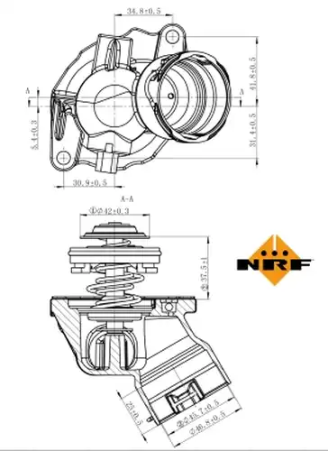 термостат, охладителна течност NRF 725032